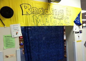 Banner Reading Is Magic during RIF day