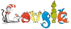 Dr. Seuss Characters spell out Google