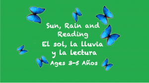 Sun, Rain, and Reading for 3-5 year olds