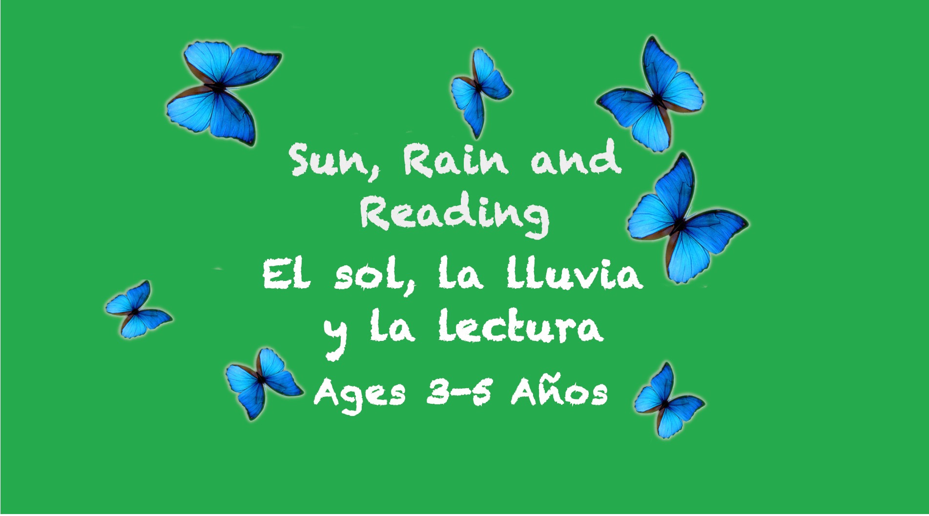 Sol, lluvia y lectura para niños de 3 a 5 años