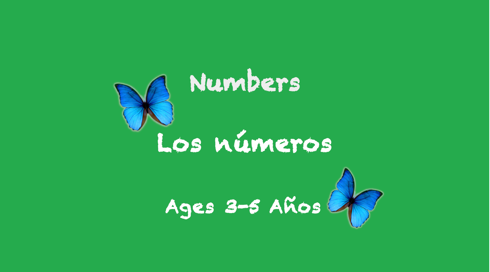 Numbers for 3-5 year olds