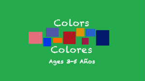 Colors theme for 3-5 year olds