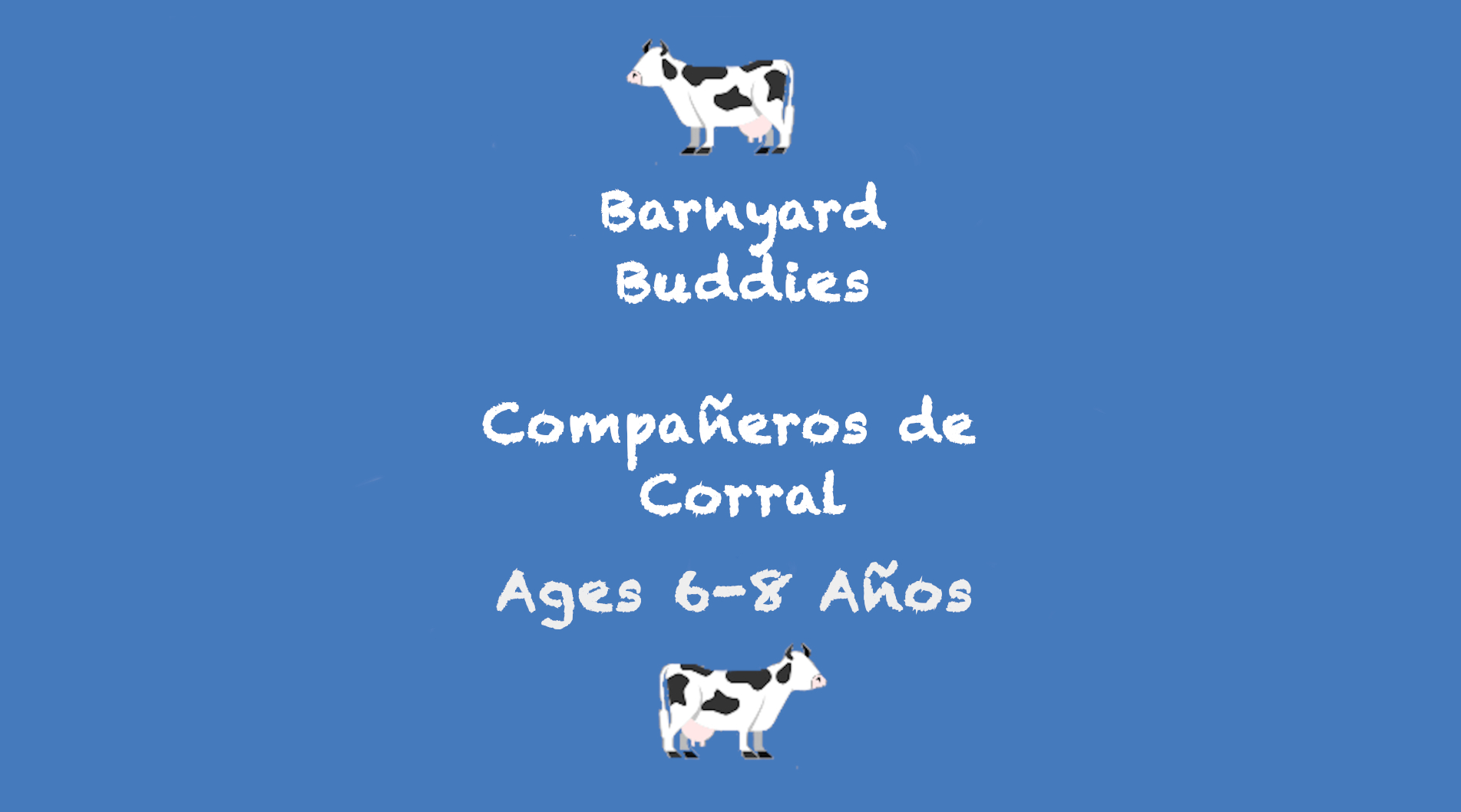 Week 8 Barnyard Buddies Card Ages 6-8