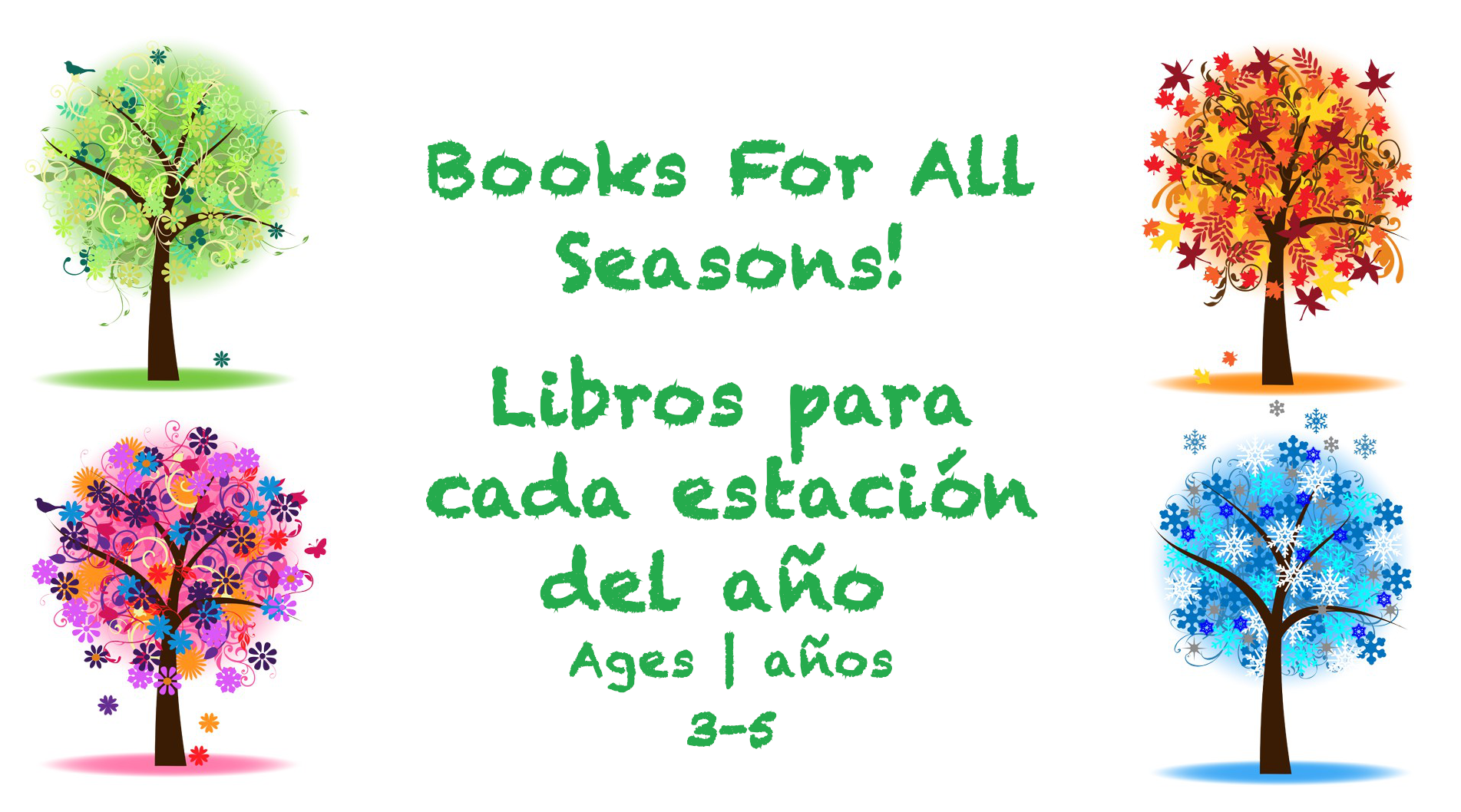 Semana 26 Tarjeta de libros para todas las estaciones del año de 3 a 5 años