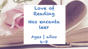 Week 27 Love of Reading Card Ages 6-8