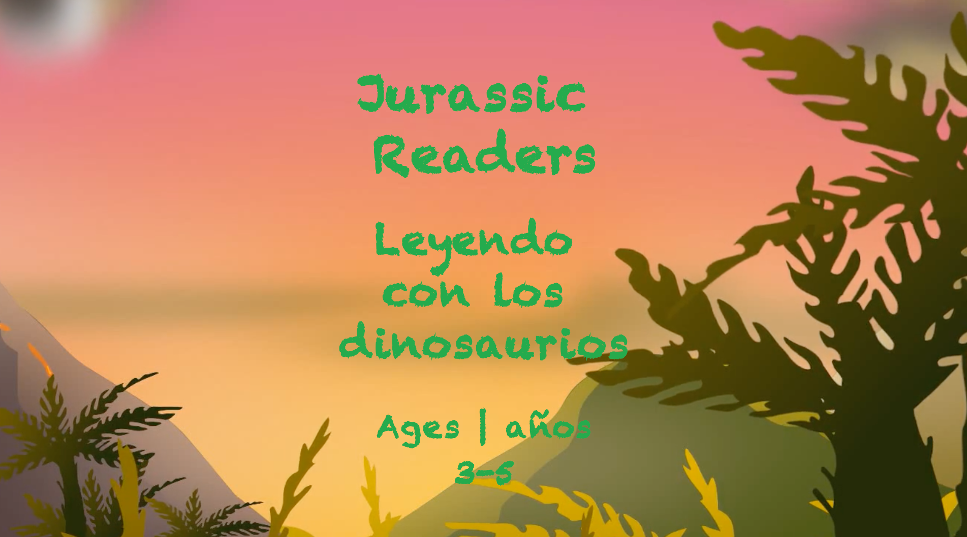 Jurassic Readers para niños de 3 a 5 años