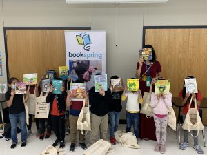 The Flying Book Society gives books to children.